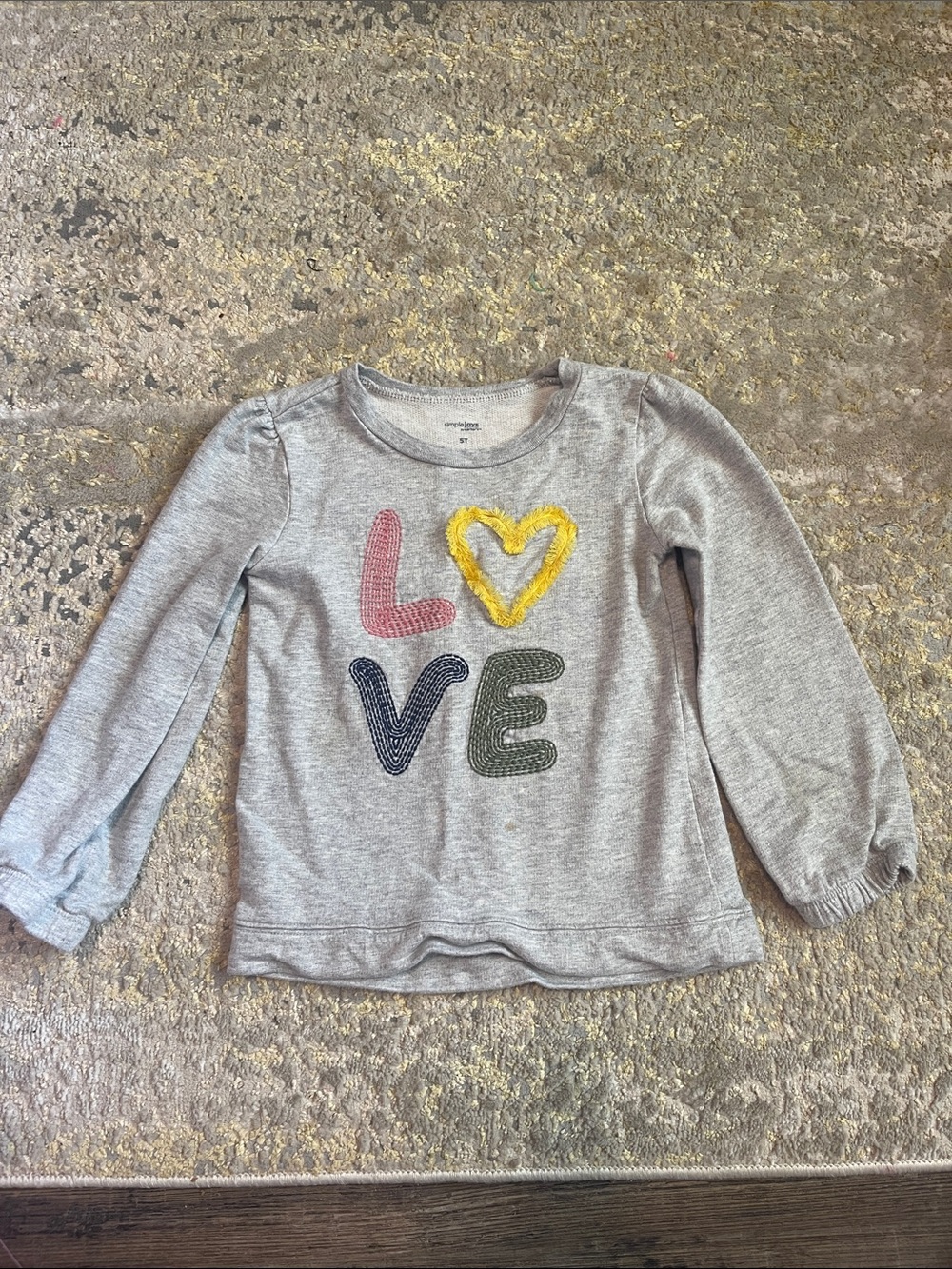 5T love sweatshirt